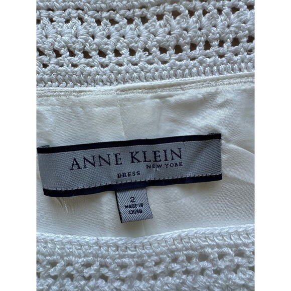 Anne Klein Linen Blend lined -Ivory Dress Size  2 - Picture 8 of 12